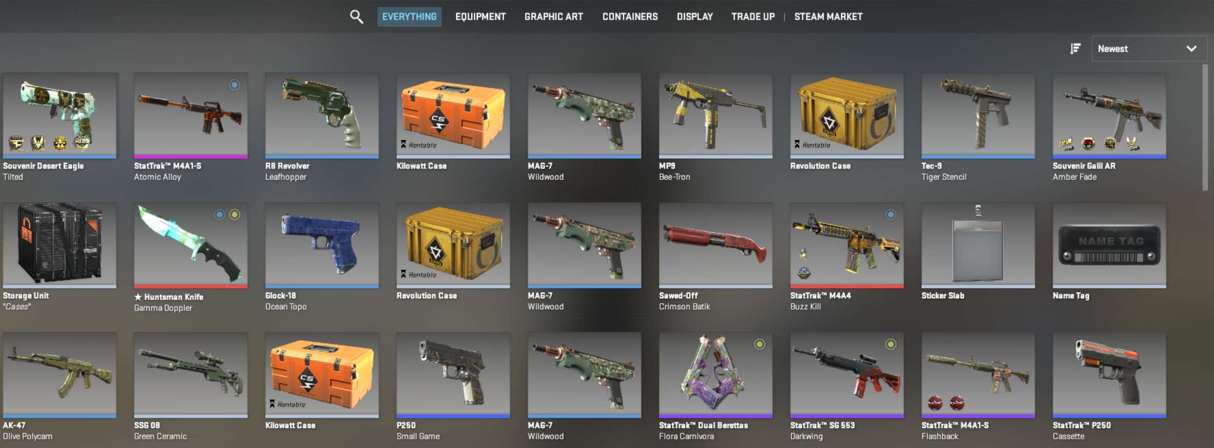 CS2 in-game inventory
